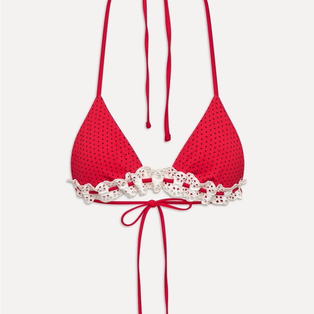NWT Frankie’s Bikini’s Lana Skimpy Triangle Bikini Top